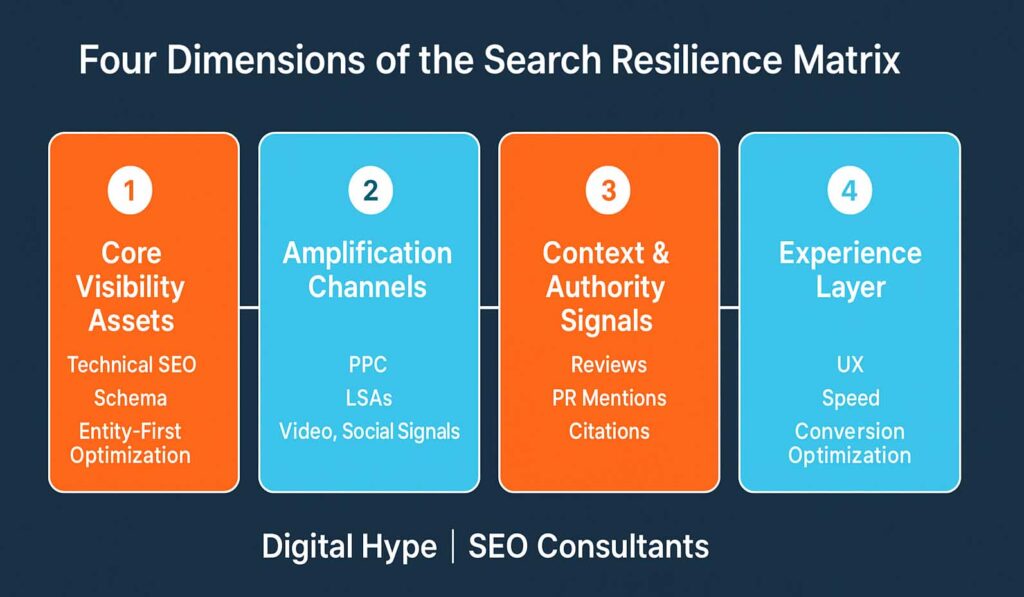 Four Dimensions of the Search Resilience Matrix