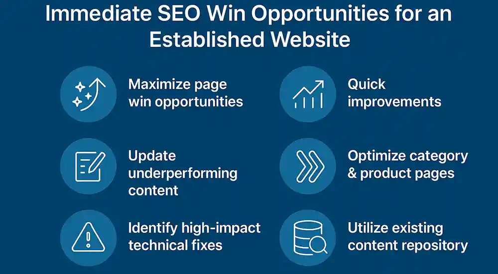 Infographic showing good, better, best SEO examples for title tags, alt text, and internal links, arranged in three left-to-right columns. Digital Hype | SEO Consultants.