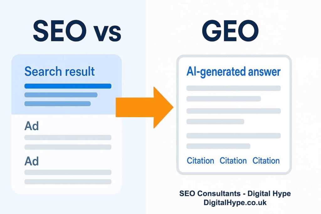 GEO vs SEO: Why Being Ranked Isn’t Always Being Quoted