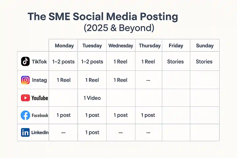 SME Social Media Posting Blueprint Infographic